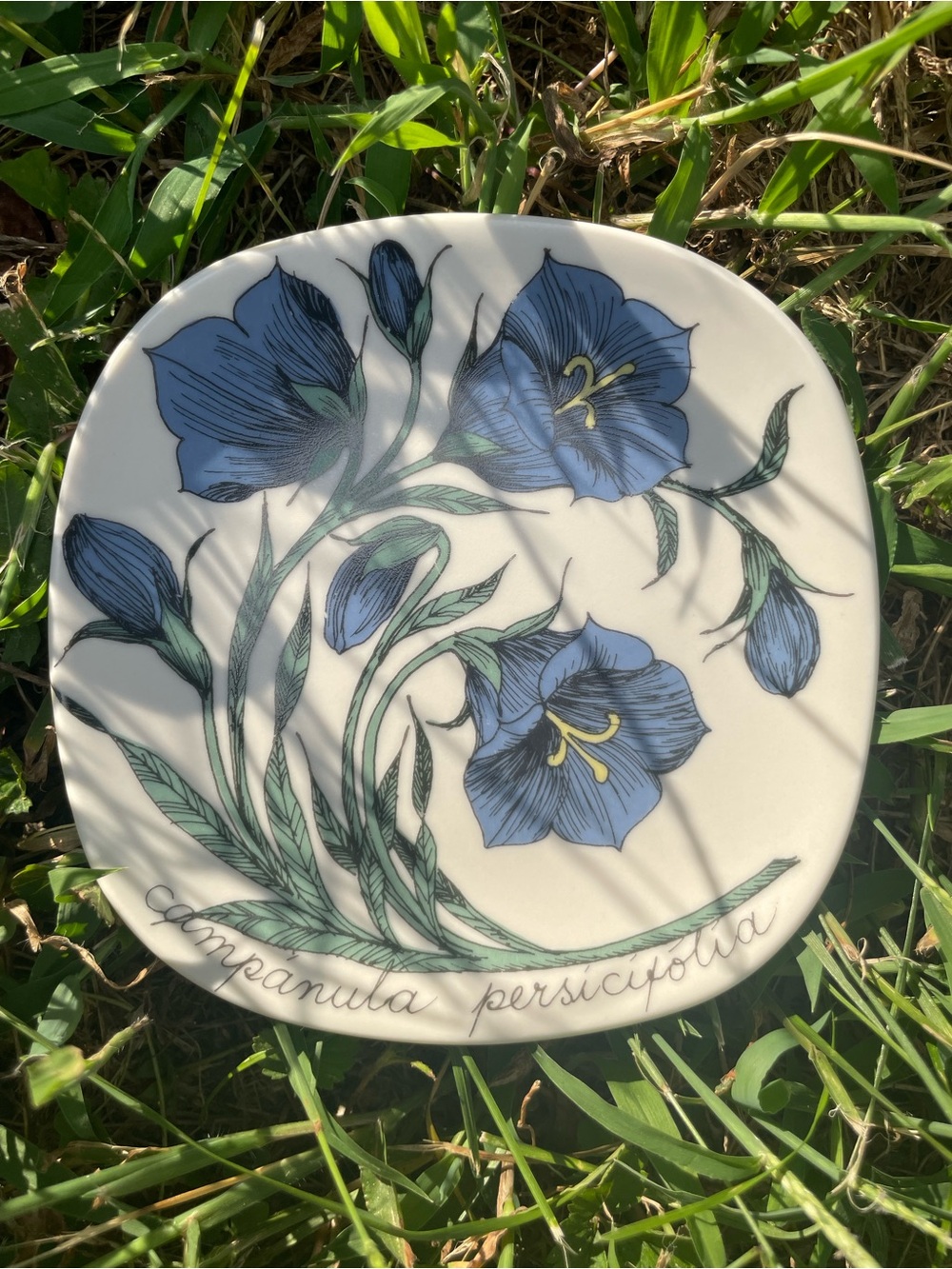 Arabia Finland Blue Campanula Floral Trinket Dish - Picture 3 of 8